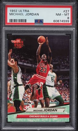 1992 Ultra Basketball Michael Jordan #27 PSA 8 NM-MT