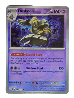 2025 Dusknoir  (Master Ball) #37 Prismatic Evolutions