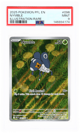 2025 Pokemon Phantasmal Flames Illustration Rare Holo Nymble #096 PSA 9