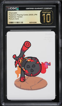 2025 Pokemon Japanese Playing Cards Pokemon Taruka Picture Card Charcadet CGC 10 PRISTINE