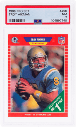 1989 Pro Set Troy Aikman #490 PSA 7