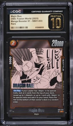 2025 Dragon Ball Super Fusion World Manga Booster 01 Majin Buu #SB01-033 CGC 10 PRISTINE