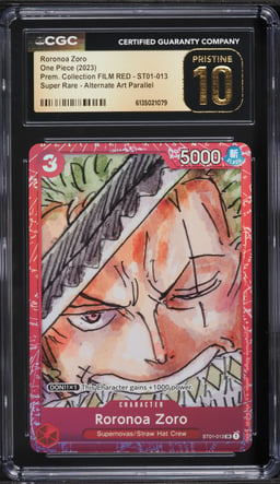 2023 One Piece Premium Collection FILM RED SR Roronoa Zoro #ST01-013 CGC 10 PRISTINE