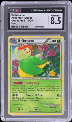 2010 Pokemon Heartgold and Soulsilver Undaunted Holo Bellossom #1 CGC 8.5