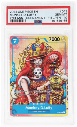 2024 One Piece Tournament Promo 2nd Anniversary Participant Monkey D. Luffy #P043 PSA 10