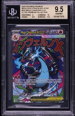 2025 Pokemon Mega Evolution Promo Ultra Premium Full Art Mega Charizard X Ex #23 BGS 9.5 GEM