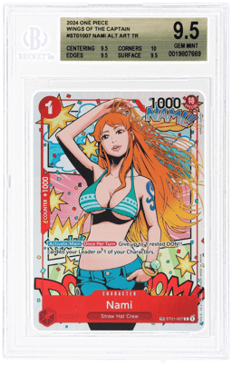 2024 One Piece Wings of the Captain Treasure Rare Nami #ST01007 BGS 9.5
