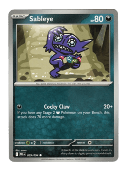 2025 Sableye #59 Phantasmal Flames