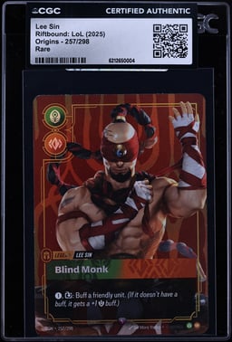 2025 Riftbound League Of Legends Origins Lee Sin #257 CGC AUTH