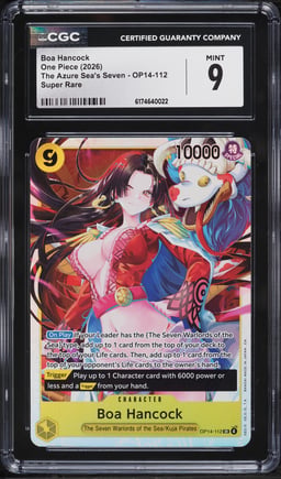 2026 One Piece The Azure Sea's Seven Boa Hancock #OP14-112 CGC 9 MINT