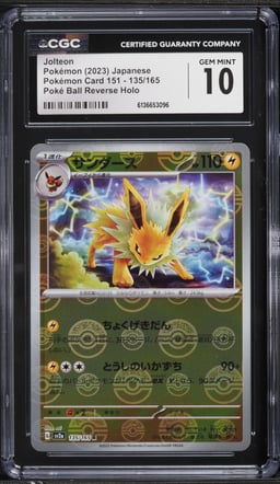 2023 Pokemon Japanese Scarlet & Violet 151 Poke Ball Reverse Holo Jolteon #135 CGC 10 GEM MINT