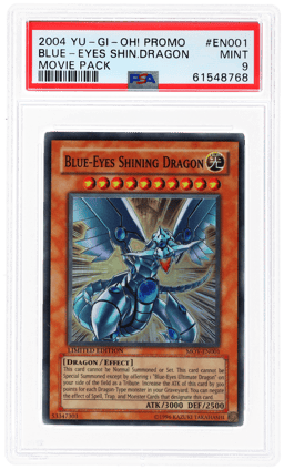 2004 Yu Gi Oh Promo Movie Pack Blue Eyes Shining Dragon #MOVEN001 PSA 9