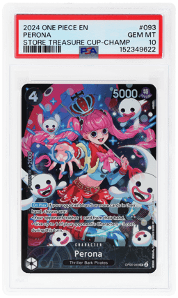 2024 One Piece Promo Store Treasure Cup Champion Perona #OP06-093 PSA 10