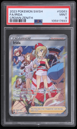 2023 Pokemon Sword and Shield Crown Zenith Irida #GG63 PSA 9