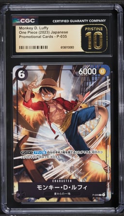 2023 One Piece Japanese Promo Alt Art Monkey D. Luffy #P-035 CGC 10 PRISTINE