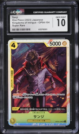 2023 One Piece Kingdoms Of Intrigue Sanji #OP04-104 CGC 10 GEM MINT