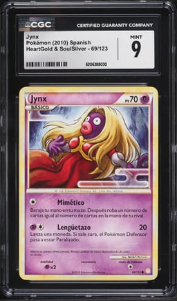2010 Pokemon Spanish HeartGold & SoulSilver Jynx #69 CGC 9 MINT