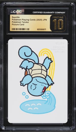 2025 Pokemon Japanese Playing Cards Taruka Picture Squirtle CGC 10 PRISTINE