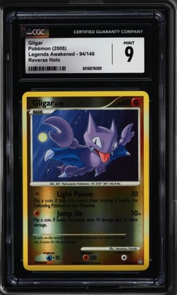 2008 Pokemon Diamond & Pearl Legends Awakened Reverse Holo Gligar #94 CGC 9 MINT