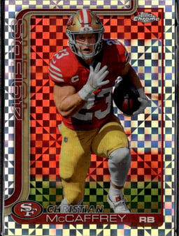 2025 Christian McCaffrey #263 Topps Chrome Red Wave