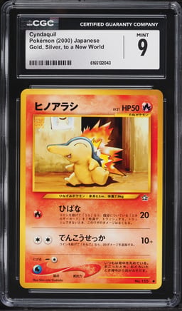 2000 Pokemon Japanese Gold Silver To A New World Cyndaquil #155 CGC 9 MINT