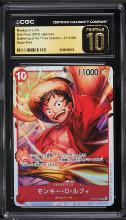 2023 One Piece Japanese Gathering Of The Three Captains SR Monkey D. Luffy #ST10-006 CGC 10