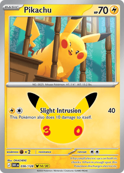 2026 Pikachu #36 30th Celebration