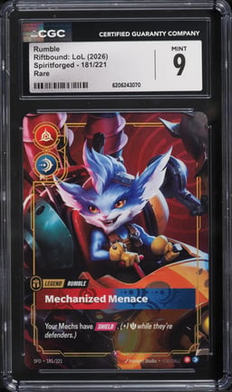 2026 Riftbound League Of Legends LoL Spiritforged Rumble #181 CGC 9 MINT
