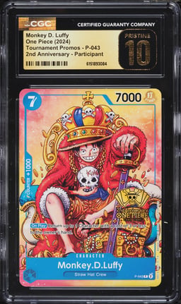 2024 One Piece Promo 2nd Anniversary Participant Monkey D. Luffy #P-043 CGC 10 PRISTINE