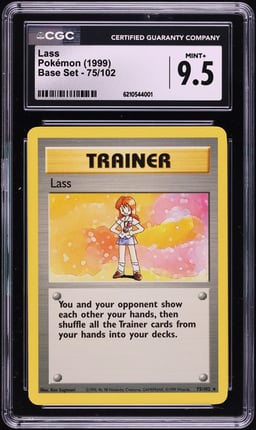 1999 Pokemon Base Set Lass #75 CGC 9.5 MINT+