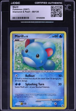 2007 Pokemon Diamond & Pearl Marill #88 CGC AUTH