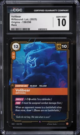 2025 Riftbound League Of Legends Origins Volibear #158 CGC 10 GEM MINT
