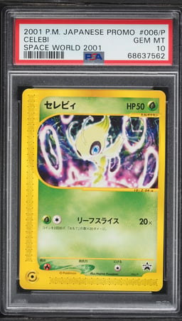 2001 Pokemon Japanese Black Star Promo Space World Celebi #6 PSA 10 GEM MINT
