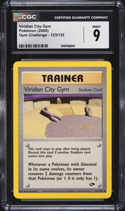 2000 Pokemon Gym Challenge Viridian City Gym #123 CGC 9 MINT