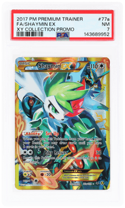 2017 Roaring Skies English Alt. Art Premium Trainer's XY Collection Shaymin Ex #77a PSA 7