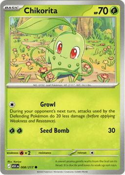2026 Chikorita #8 Ascended Heroes