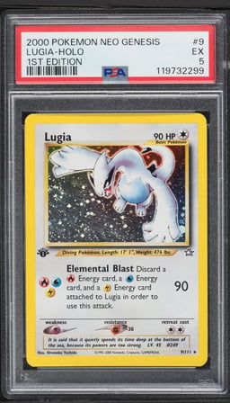 2000 Pokemon Neo Genesis 1st Edition Holo Lugia #9 PSA 5 EX