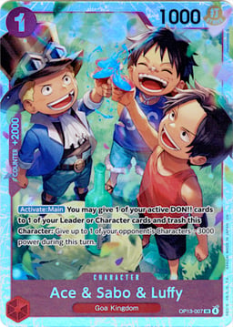 2025 Ace & Sabo & Luffy (foil) #7 Carrying On His Will