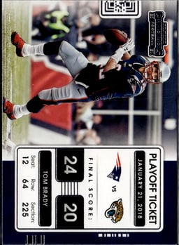 2021 Tom Brady #PLT-TOM Contenders Playoff Ticket