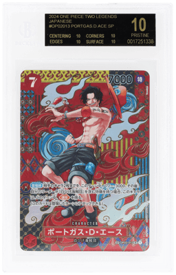 2024 One Piece Two Legends Japanese Special Alternate Art Portgas D. Ace #OP02-013 BGS BL