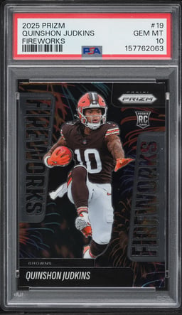 2025 Panini Prizm Fireworks Quinshon Judkins ROOKIE #19 PSA 10 GEM MINT