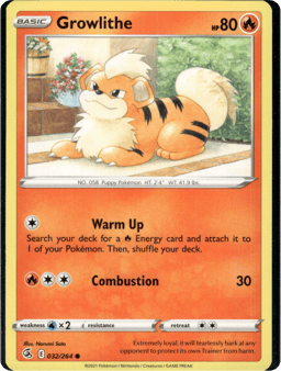 2021 Growlithe #32 Fusion Strike