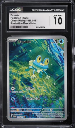 2026 Pokemon Mega Evolution Chaos Rising IR Froakie #88 CGC 10 GEM MINT