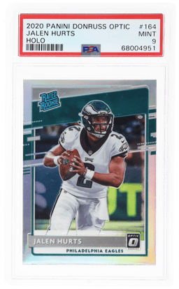 2020 Donruss Optic Rated Rookie Holo Jalen Hurts #164 PSA 9