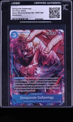2025 One Piece Promo Seven Warlords Binder Set Alt Art Donquixote Doflamingo #OP07-048 CGC AUTH