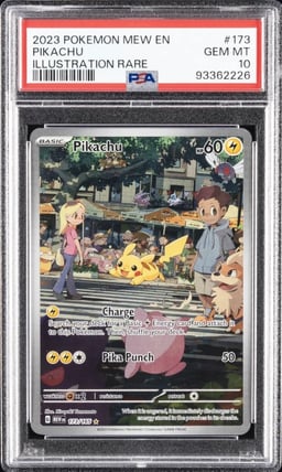 2023 POKEMON MEW EN-151 ILLUSTRATION RARE #173 PIKACHU PSA 10