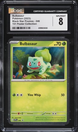 2023 Pokemon Scarlet & Violet Promo 151 Poster Collection Bulbasaur #46 CGC 8 NM-MT