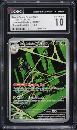 2025 Pokemon Scarlet & Violet Destined Rivals IR Team Rocket's Spidops #187 CGC 10 GEM MINT