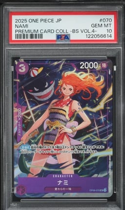2025 One Piece Japanese Premium Best Selection Alt Art Nami #OP09-070 PSA 10 GEM