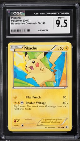 2012 Pokemon Black & White Boundaries Crossed Pikachu #50 CGC 9.5 MINT+